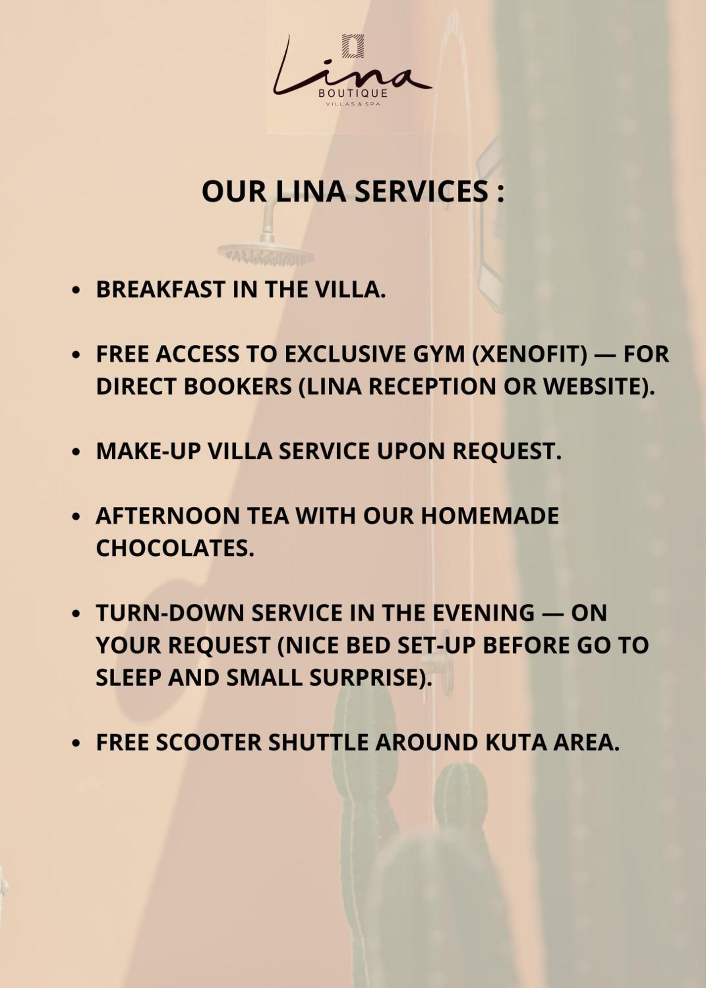 Lina Boutique Villas And Spa Kuta  外观 照片